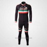 2010 Abbigliamento Ciclismo Katusha Nero Manica Lunga e Salopette