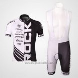 2010 Abbigliamento Ciclismo Rock Racing Nero e Bianco Manica Corta e Salopette