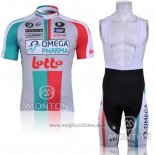 2011 Abbigliamento Ciclismo Omega Pharma Lotto Beige Manica Corta e Salopette