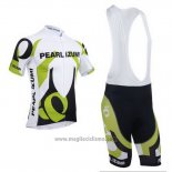 2013 Abbigliamento Ciclismo Pearl Izumi Bianco e Verde Manica Corta e Salopette