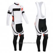 2013 Abbigliamento Ciclismo Pinarello Nero e Bianco Manica Lunga e Salopette