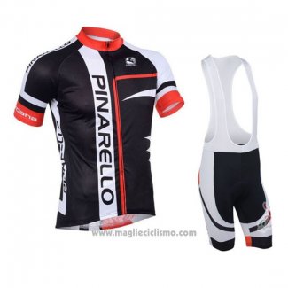 2013 Abbigliamento Ciclismo Pinarello Rosso e Nero Manica Corta e Salopette