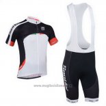 2013 Abbigliamento Ciclismo Santini Nero e Bianco Manica Corta e Salopette