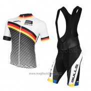 2015 Abbigliamento Ciclismo Bulls Bianco e Nero Manica Corta e Salopette