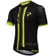 2016 Abbigliamento Ciclismo Pinarello Nero Giallo Manica Corta e Salopette