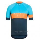 2016 Abbigliamento Ciclismo Rapha Blu e Arancione Manica Corta e Salopette