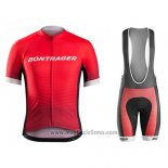 2016 Abbigliamento Ciclismo Trek Bontrager Rosso e Nero Manica Corta e Salopette