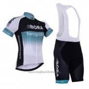 2017 Abbigliamento Ciclismo Bora Scuro Bianco Manica Corta e Salopette