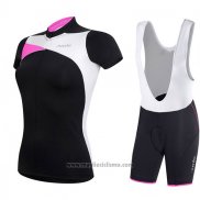 2017 Abbigliamento Ciclismo Donne Rh+ Nero Manica Corta e Salopette