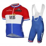 2017 Abbigliamento Ciclismo Lotto NL-Jumbo Campione Paesi Bassi Manica Corta e Salopette