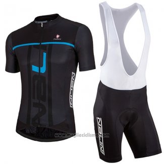 2017 Abbigliamento Ciclismo Nalini Speed Nero e Blu Manica Corta e Salopette