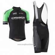 2017 Abbigliamento Ciclismo Orbea Nero e Verde Manica Corta e Salopette