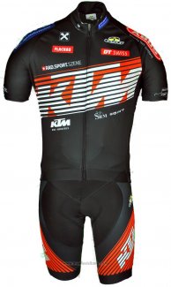 2018 Abbigliamento Ciclismo KTM Arancione Manica Corta e Salopette