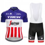 2018 Abbigliamento Ciclismo Trek Segafredo Fuxia Bianco Rosso Manica Corta e Salopette