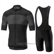 2019 Abbigliamento Ciclismo Castelli Ruota Nero Grigio Manica Corta e Salopette