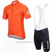 2019 Abbigliamento Ciclismo Rally Arancione Manica Corta e Salopette