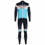 2020 Abbigliamento Ciclismo De Rosa Celeste Manica Lunga e Salopette