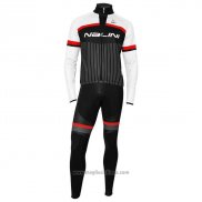 2020 Abbigliamento Ciclismo Nalini Nero Bianco Rosso Manica Lunga e Salopette(1)