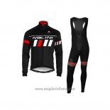 2020 Abbigliamento Ciclismo Nalini Nero Bianco Rosso Manica Lunga e Salopette