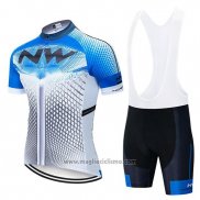 2020 Abbigliamento Ciclismo Northwave Blu Bianco Manica Corta e Salopette