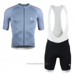 2020 Abbigliamento Ciclismo Ryzon Celeste Manica Corta e Salopette
