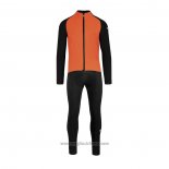 2021 Abbigliamento Ciclismo Assos Arancione Manica Lunga e Salopette