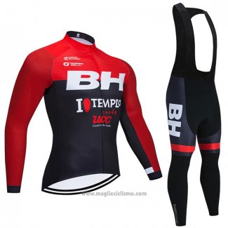 2021 Abbigliamento Ciclismo BH Templo Rosso Nero Manica Lunga e Salopette