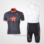 2010 Abbigliamento Ciclismo Johnnys Arancione e Nero Manica Corta e Salopette