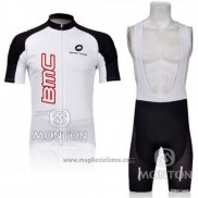 2011 Abbigliamento Ciclismo BMC Bianco Manica Corta e Salopette