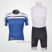 2011 Abbigliamento Ciclismo Giordana Bianco e Blu Manica Corta e Salopette