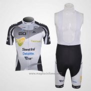 2012 Abbigliamento Ciclismo Santini Nero e Grigio Manica Corta e Salopette