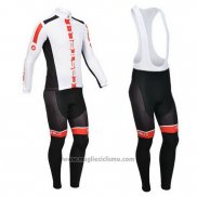 2013 Abbigliamento Ciclismo Castelli Arancione e Bianco Manica Lunga e Salopette