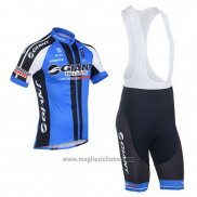 2013 Abbigliamento Ciclismo Giant Nero e Blu Manica Corta e Salopette