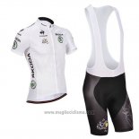 2014 Abbigliamento Ciclismo Tour de France Bianco Manica Corta e Salopette