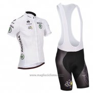 2014 Abbigliamento Ciclismo Tour de France Bianco Manica Corta e Salopette