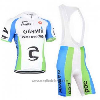 2015 Abbigliamento Ciclismo Cannondale Verde e Bianco Manica Corta e Salopette