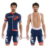 2015 Abbigliamento Ciclismo Pinarello Rosso e Blu Manica Corta e Salopette