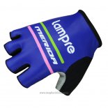 2015 Lampre Guanti Corti Ciclismo Blu