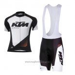 2016 Abbigliamento Ciclismo KTM Bianco e Nero Manica Corta e Salopette