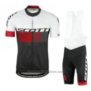 2016 Abbigliamento Ciclismo Scott Rosso e Bianco Manica Corta e Salopette