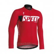 2016 Abbigliamento Ciclismo Specialized Bianco e Rosso Manica Lunga e Salopette