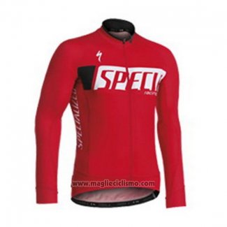 2016 Abbigliamento Ciclismo Specialized Bianco e Rosso Manica Lunga e Salopette