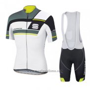 2016 Abbigliamento Ciclismo Sportful Bianco e Grigio Manica Corta e Salopette