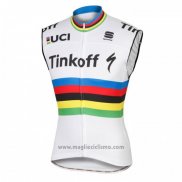 2016 Gilet Antivento Tinkoff Bianco e Rosso