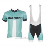 2017 Abbigliamento Ciclismo Bianchi Verde Manica Corta e Salopette