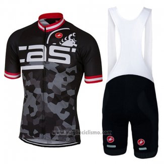 2017 Abbigliamento Ciclismo Castelli Aceso Nero Manica Corta e Salopette