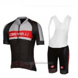 2017 Abbigliamento Ciclismo Castelli Grigio e Nero Manica Corta e Salopette