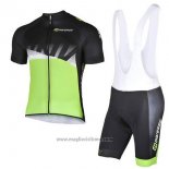 2017 Abbigliamento Ciclismo Inverse Nero e Verde Manica Corta e Salopette