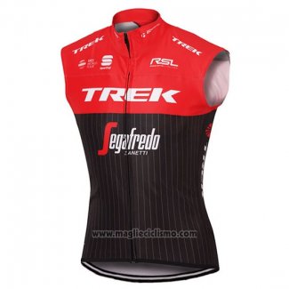 2017 Gilet Antivento Trek Segafredo Rosso e Nero