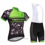 2018 Abbigliamento Ciclismo Cannondale Verde e Nero Manica Corta e Salopette